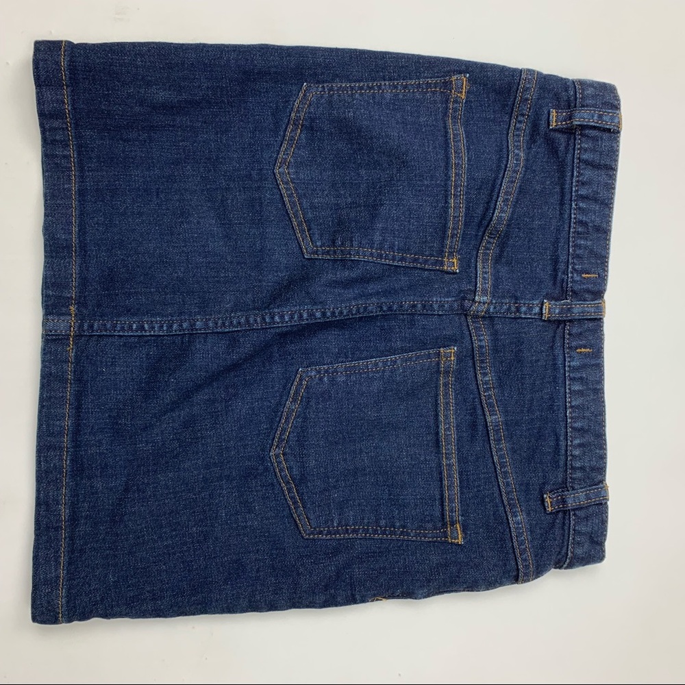 Free People Blue Jean Denim Mini Skirt Size 2 - Picture 6 of 6